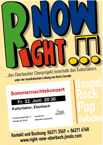 Right Now im Kulturlabor Eberbach